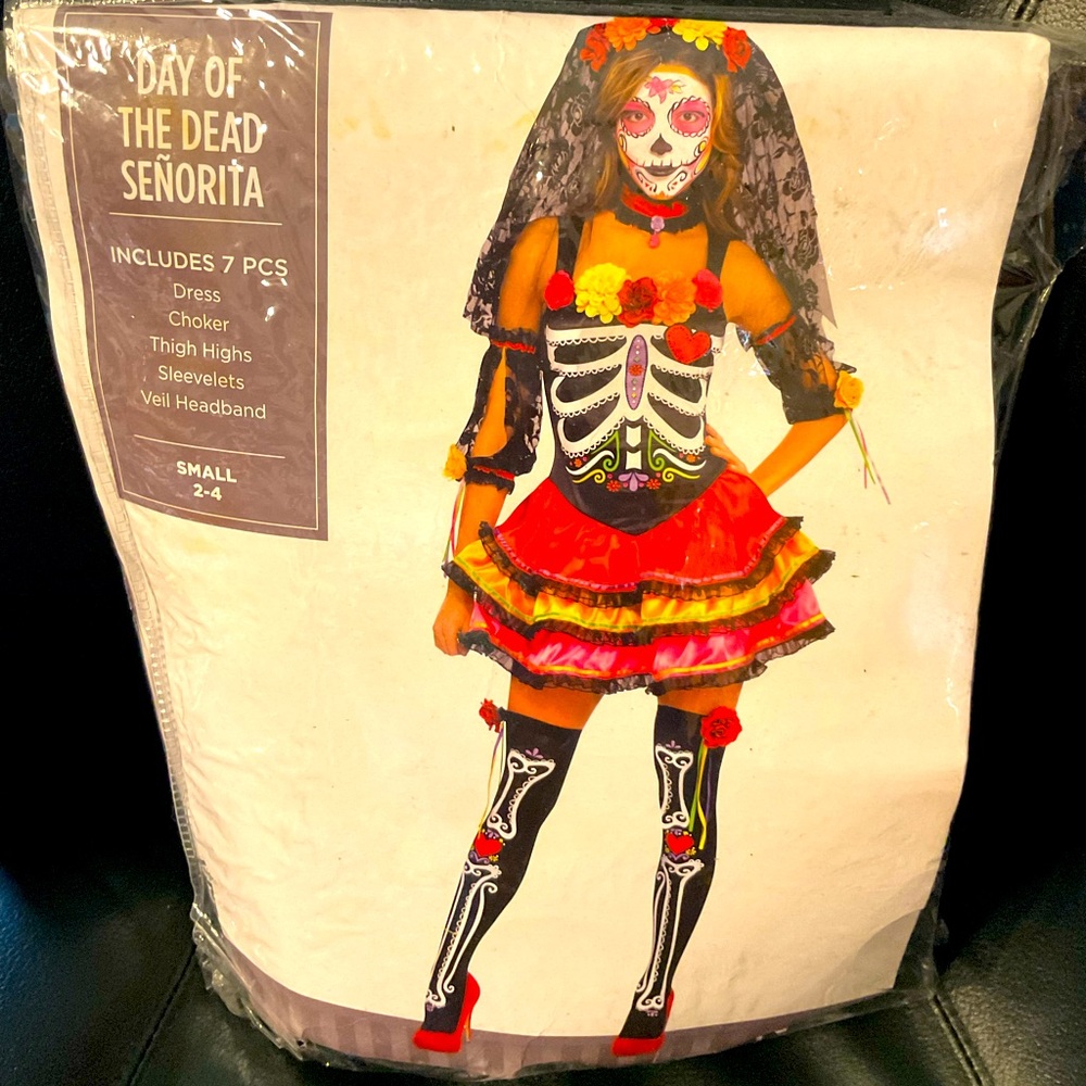 New Day of the Dead Señorita Costume
Size 2–4